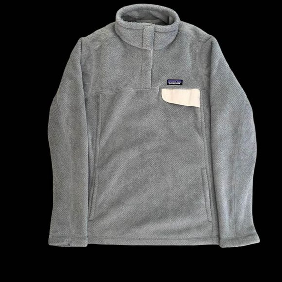 Patagonia re tool snap t pullover women’s size S tailored grey and cream - Picture 2 of 3